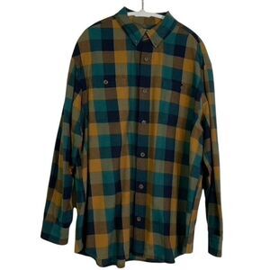 Duluth Trading Co. Men's Plaid Flannel Shacket Button-Up Long Sleeve Size XL